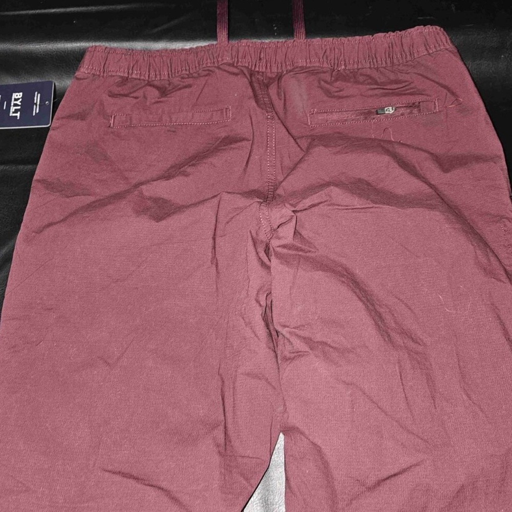 BYLT Burgundy Jogger Pants - Picture 2 of 6